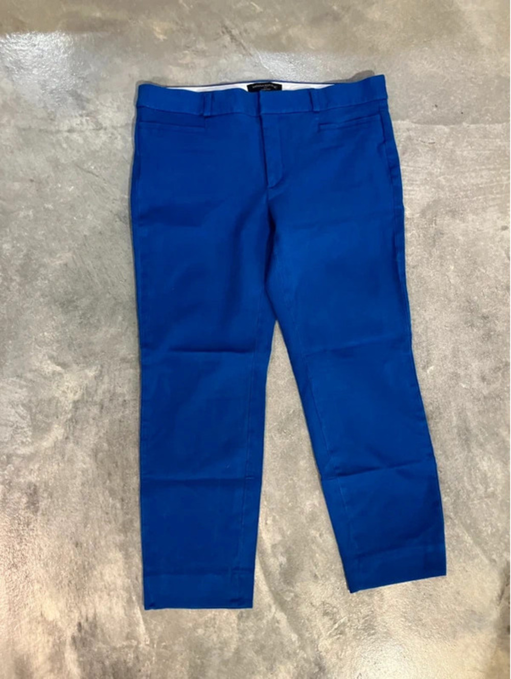Banana Republic Sloan Crop Pants Womens 8 Cobalt Blue Stretch Ankle Trousers